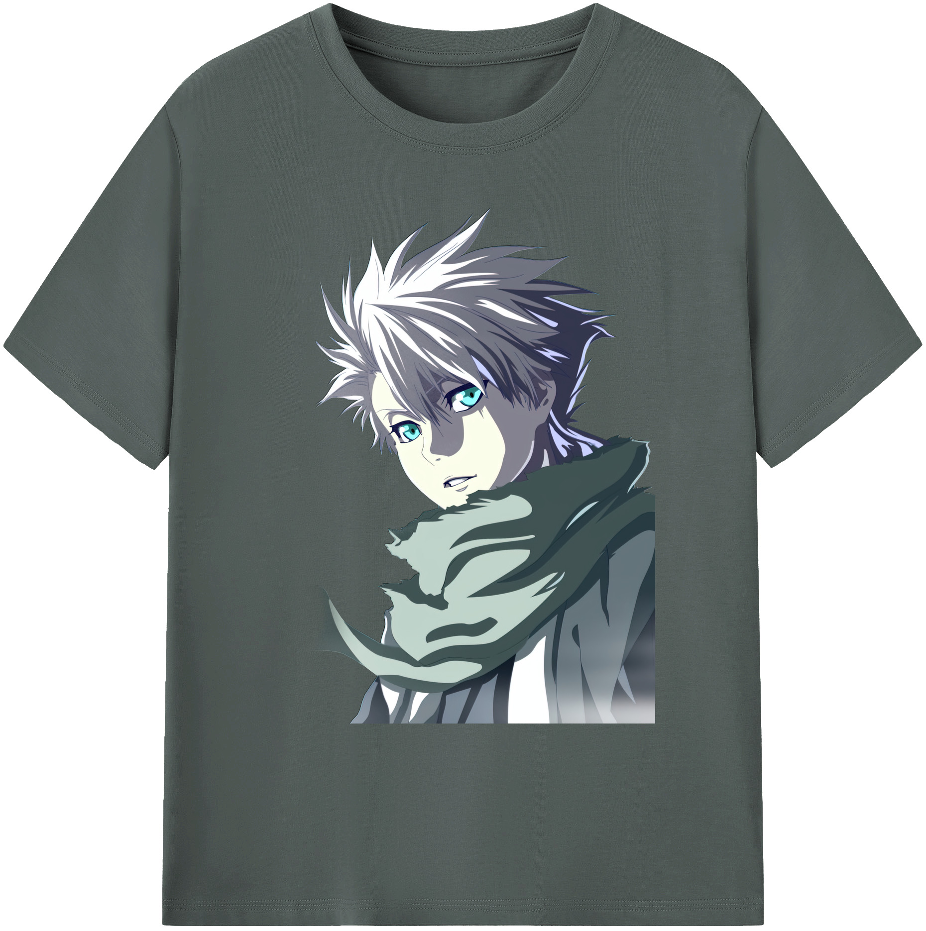 （画像用） ブリーチ 日番谷冬獅郎（ひつがや とうしろう） BLEACH Hitsugaya Toushirou 綿100％ メンズ半袖Tシャツ｜肌触りやわらか＆通気性